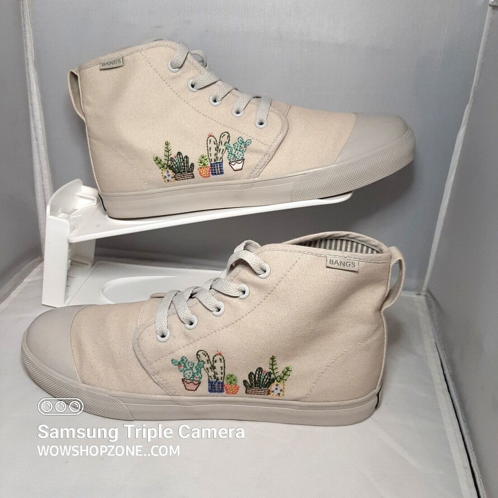 Bangs Shoes Womens Cactus Size 9 Mens 7.5 Unisex High Tops Canvas Floral Jack
